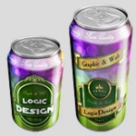 beverage cans mock up