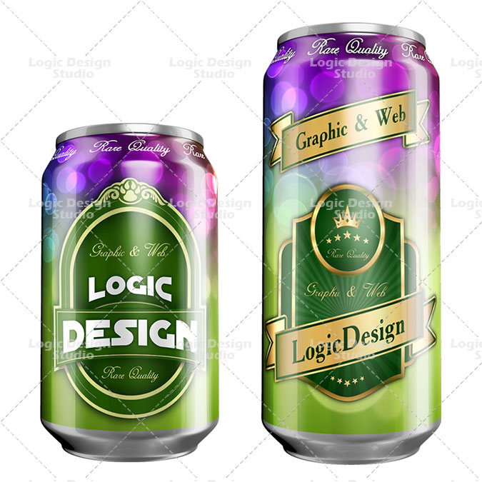 beverage cans mock up designs