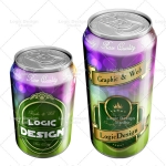 beverage cans mock up top designs