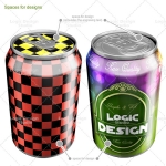 beverage cans mock up top details