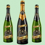 bottle champagne mock up