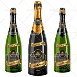 bottle champagne mock up