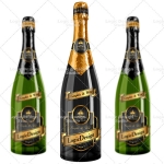 bottle champagne mock up