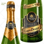 bottle champagne mock up details
