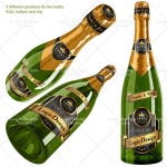 bottle champagne mock up designs