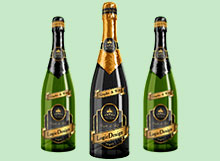 bottle champagne mock up