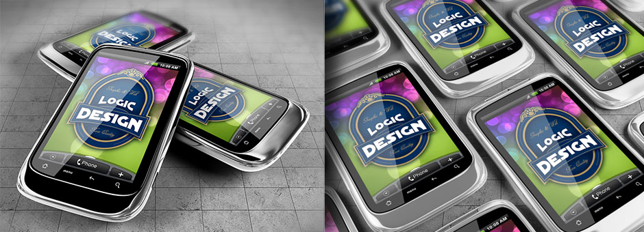 smart phones mock up htc details