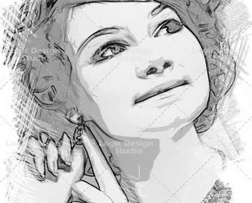 sketch effects vine charcoal