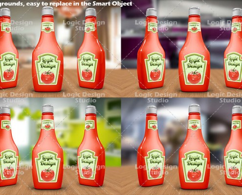 ketchup mock-up backgrounds