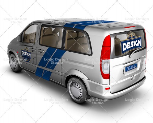 light van car back view