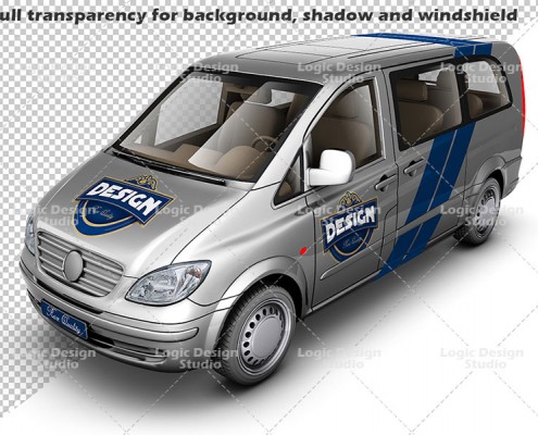 light van car mock up