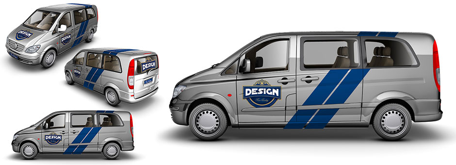 light van car mock up