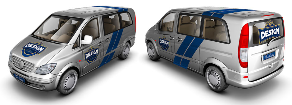 light van car mock up