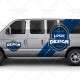 minibus car mock up lateral view