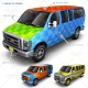 minibus car mock up designs