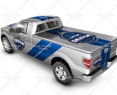 Pickup Truck back view