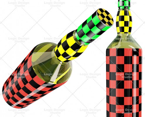 Whisky and Cognac Bottle Mock Up