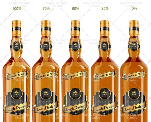 Whisky and Cognac Bottle Mock Up