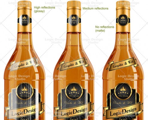 Whisky and Cognac Bottle Mock Up