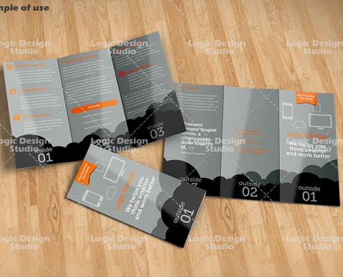 tri-fold brochure mock-up