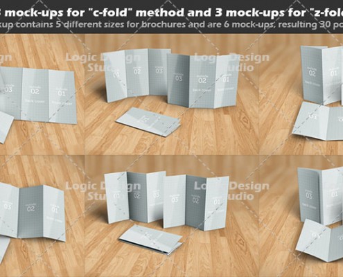 tri-fold brochure mock-up
