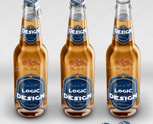 Beer Mock-Up top caps