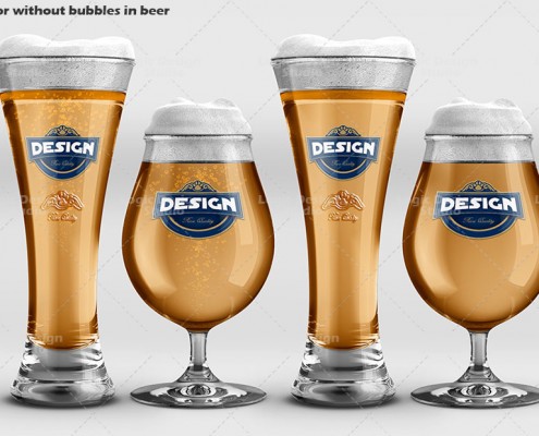 Beer Glasses bubbles beer