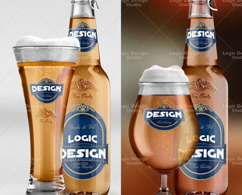 Beer Mock-Up Pack backgrounds