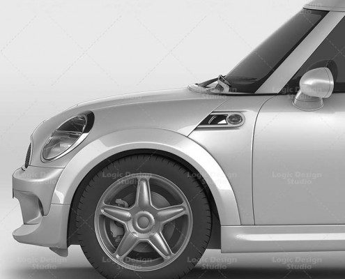 Mini Car Mock-Up details