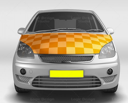 Subcompact car full front design