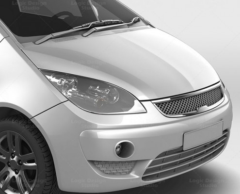 Subcompact Car Mock-Up details