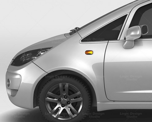 Subcompact Car Mock-Up details