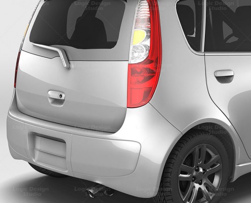 Subcompact Car Mock-Up details