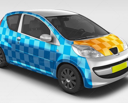 City Car Mock-Up front design