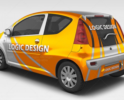 City Car Mock-Up back