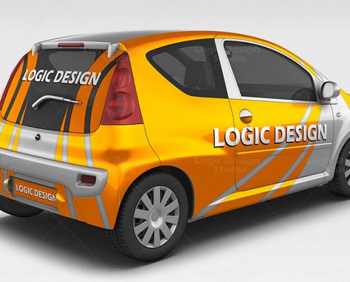 City Car Mock-Up back