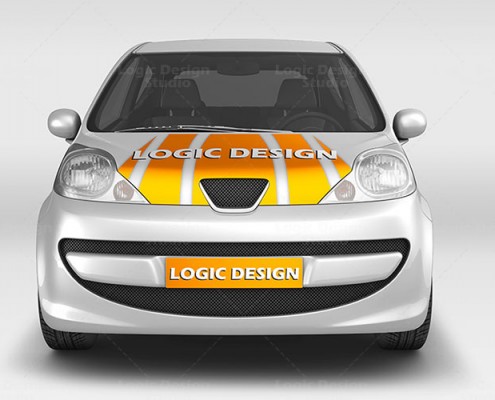 City Car Mock-Up full front