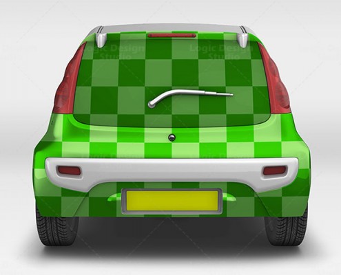 City Car Mock-Up back design