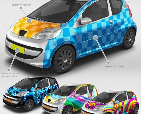 City Car Mock-Up design
