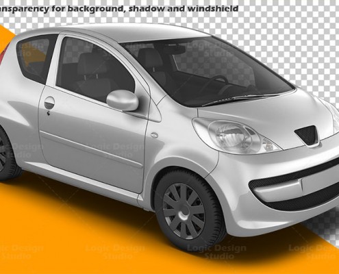 City Car Mock-Up transparency