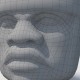 Olmec Statue wireframe details