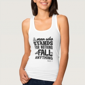 Malcom X Quote Stand and Fall - tank top