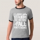 Malcom X Quote Stand and Fall - t-shirt