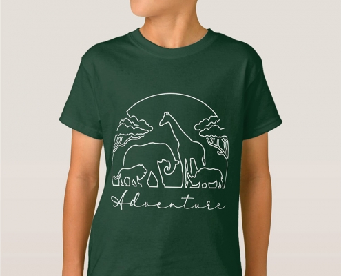 Adventure and safari in Africa - children t-shirt