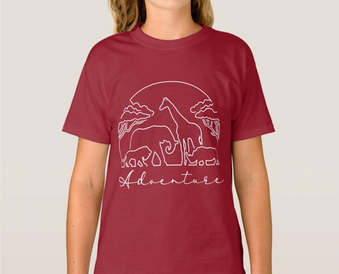 Adventure and safari in Africa - children t-shirt