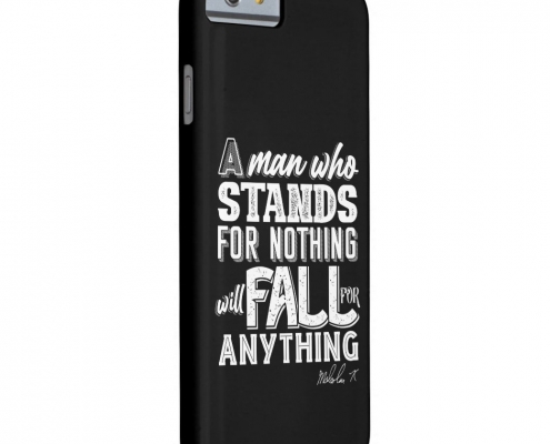Malcom X Quote Stand and Fall - phone case