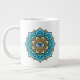 Colored Mandala With An Eye Symbol - coffee mug