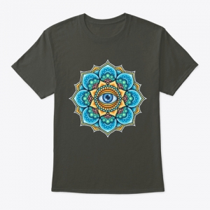 Colored Mandala With An Eye Symbol t-shirt