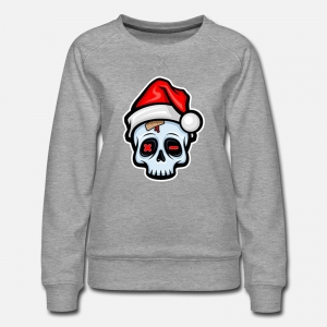 Funny Christmas Skull, Cartoon Style - shirt