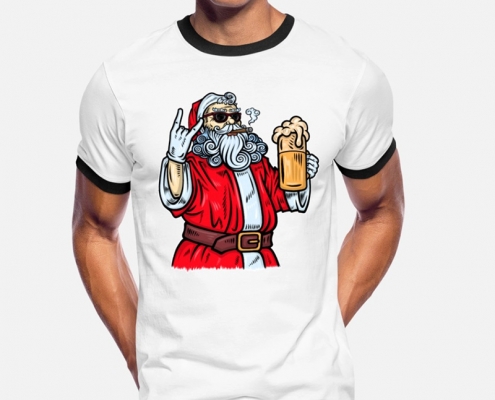 Bad Santa Claus - t-shirt men